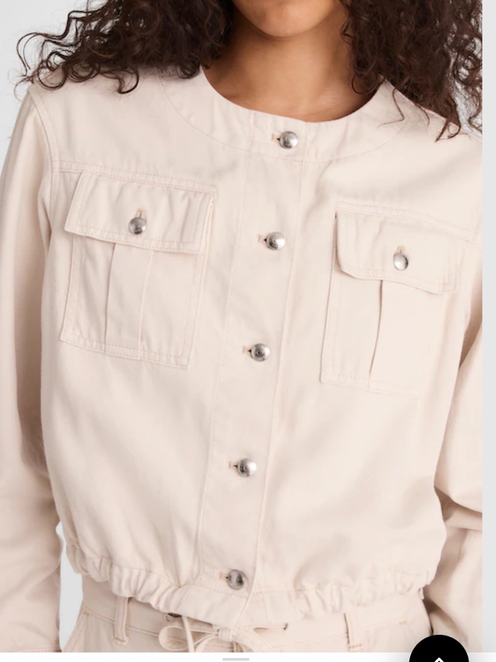 Madewell Drawstring Utility Jacket In Airy Denim